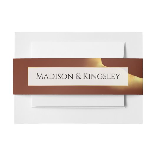 Inky Earthtone Red Abstract Verbazingwekkend Fab B Uitnodigingen Wikkel (Voorkant Voorbeeld)