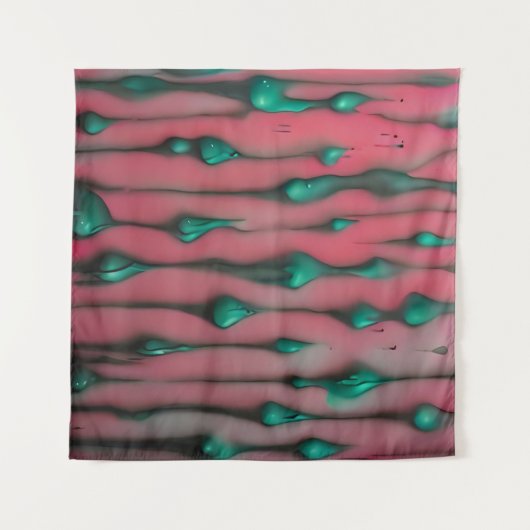 Inky Expressions - Abstracte roze kunst print Wandkleed (Voorkant (horizontaal))