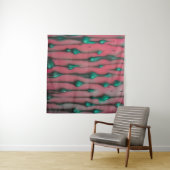 Inky Expressions - Abstracte roze kunst print Wandkleed (In Situ (horizontaal))