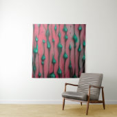 Inky Expressions - Abstracte roze kunst print Wandkleed (In situ)