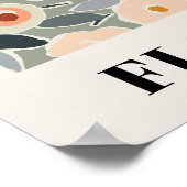 Inky Floral Flower Market Pattern- Sunlit Meadow Poster (Hoek)