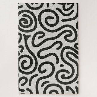 Inky Labyrinth | Moderne Abstracte Lijnkunst Puzze Legpuzzel