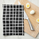 Inky Lines Chique Hand getrokken Grid Cool Zwart & Theedoek<br><div class="desc">Versier uw keuken met deze coole handdoek met een handgemaakt patroon. Maakt een geweldige housewarming,  verjaardags-,  moederdag- of huwelijkscadeau! U kunt het aanpassen,  achtergrondkleuren wijzigen en ook tekst toevoegen. Check mijn winkel voor veel meer kleuren en patronen of laat me weten of je iets op maat wilt.</div>