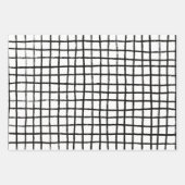 Inky Lines Grid Brushstrokes Simple Minimal B&W Inpakpapier Vel (Voorkant)