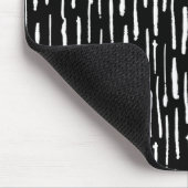 Inky Lines - wit op zwart Muismat (Hoek)