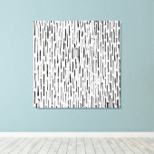 Inky Lines - Zwart op wit Canvas Afdruk (Insitu (Houten vloer))