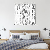 Inky Lines - Zwart op wit Canvas Afdruk (Insitu (Slaapkamer))
