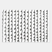Inky Loop Brushstrokes Eenvoudig Minimaal Zwart Wi Inpakpapier Vel (Voorkant 3)