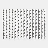Inky Loop Brushstrokes Eenvoudig Minimaal Zwart Wi Inpakpapier Vel (Voorkant)