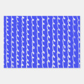 Inky Loops Chic Hand getrokken Lijnen Blauw & Wit Inpakpapier Vel (Voorkant)