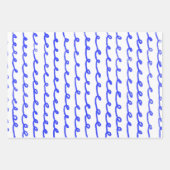 Inky Loops Chic Hand getrokken Lijnen Blauw & Wit Inpakpapier Vel (Voorkant 2)