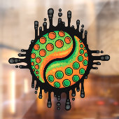 Inky Octopus Tentakel Yin Yang Symbool Raamsticker (Vel 2)