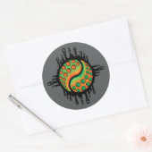 Inky Octopus Tentakel Yin Yang Symbool Ronde Sticker (Envelop)