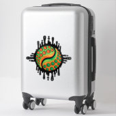Inky Octopus Tentakel Yin Yang Symbool Sticker (Koffer)