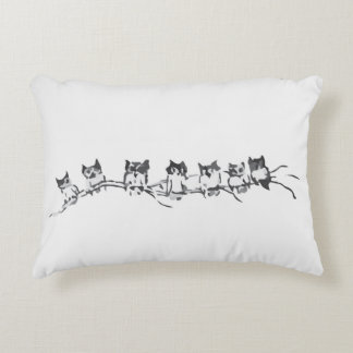 Inky owls op een takontwerp accent kussen