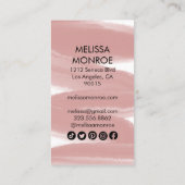 Inky Paint Stripe Brush Stroke Waterverf Social Klantenkaartje (Achterkant)