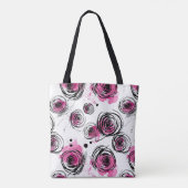 Inky Petals naadloze patronen Tote Bag (Achterkant)