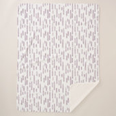 Inky Rounded Lines Patroon | Mauve op Wit Sherpa Deken (Voorkant)