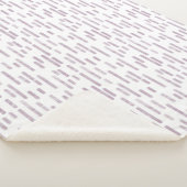 Inky Rounded Lines Patroon | Mauve op Wit Sherpa Deken (3/4)
