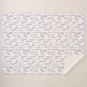 Inky Rounded Lines Patroon | Mauve op Wit Sherpa Deken (Voorkant (horizontaal))