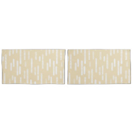 Inky Roundlines Pattern | Bleek geel en wit Kussensloop