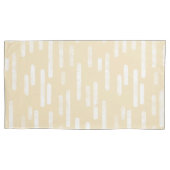 Inky Roundlines Pattern | Bleek geel en wit Kussensloop (Voorkant-Links)