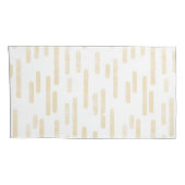 Inky Roundlines Pattern | Bleek geel en wit Kussensloop (Achterkant-Rechts)