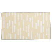 Inky Roundlines Pattern | Bleek geel en wit Kussensloop (Voorkant-Rechts)