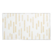 Inky Roundlines Pattern | Bleek geel en wit Kussensloop (Achterkant-Links)