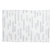 Inky Roundlines Pattern | Bleek grijs en wit Kussensloop (Achterkant-Links)