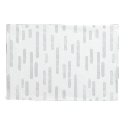 Inky Roundlines Pattern | Bleek grijs en wit Kussensloop (Achterkant-Links)