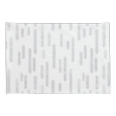 Inky Roundlines Pattern | Bleek grijs en wit Kussensloop (Achterkant-Rechts)