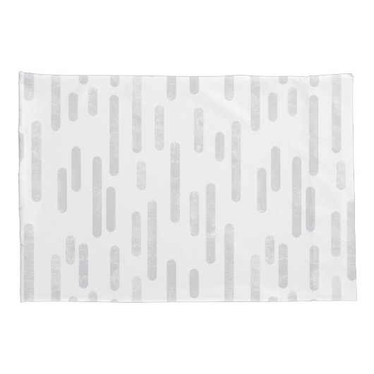 Inky Roundlines Pattern | Bleek grijs en wit Kussensloop (Achterkant-Rechts)