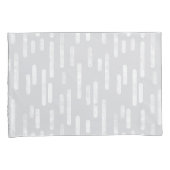 Inky Roundlines Pattern | Bleek grijs en wit Kussensloop (Voorkant-Rechts)