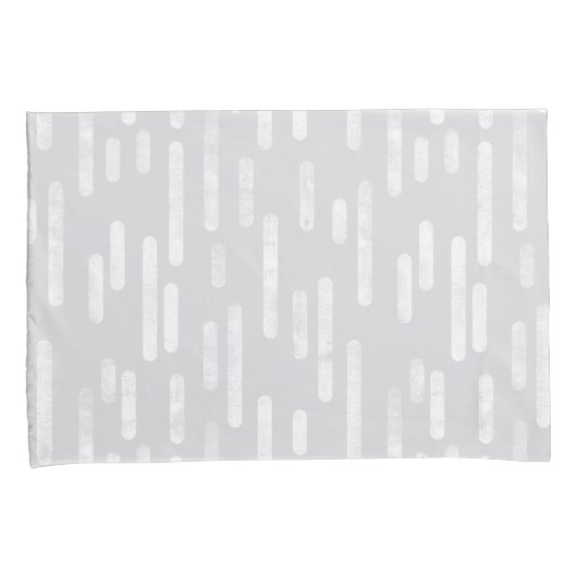 Inky Roundlines Pattern | Bleek grijs en wit Kussensloop (Voorkant-Rechts)