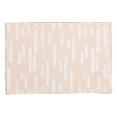 Inky Roundlines Pattern | Bleke perzik en wit Kussensloop (Voorkant-Rechts)