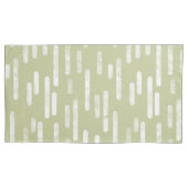 Inky Roundlines Pattern | Bleke pistache/wit Kussensloop (Voorkant-Links)