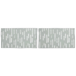 Inky Roundlines Pattern | Grijs Groen en Wit Kussensloop