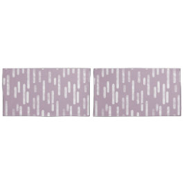 Inky Roundlines Pattern | Mauve en wit Kussensloop