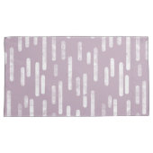 Inky Roundlines Pattern | Mauve en wit Kussensloop (Voorkant-Rechts)