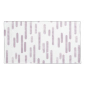 Inky Roundlines Pattern | Mauve en wit Kussensloop (Achterkant-Links)
