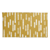 Inky Roundlines Pattern | Oud goud en wit Kussensloop (Achterkant-Rechts)