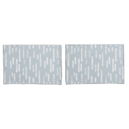 Inky Roundlines Pattern | Stoffig blauw en wit Kussensloop