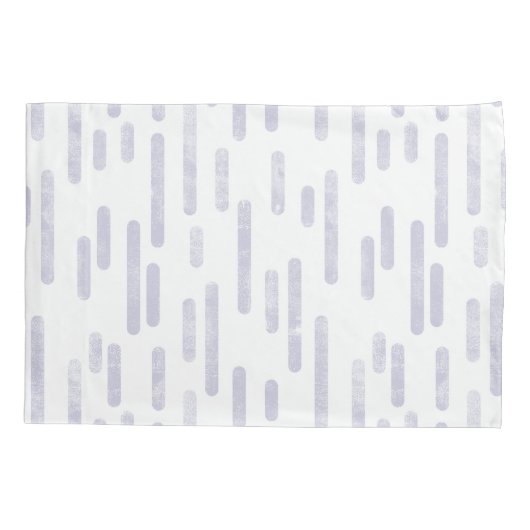 Inky Roundlines Pattern | Stoffig Paarse/witte Kussensloop (Achterkant-Links)