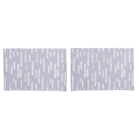 Inky Roundlines Pattern | Stoffig Paarse/witte Kussensloop (Voorkant-Set)