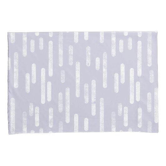 Inky Roundlines Pattern | Stoffig Paarse/witte Kussensloop (Voorkant-Rechts)