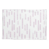 Inky Roundlines Pattern | Stoffig Roze en Wit Kussensloop (Achterkant-Links)