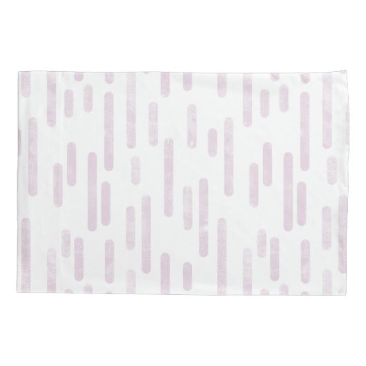 Inky Roundlines Pattern | Stoffig Roze en Wit Kussensloop (Achterkant-Links)