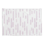 Inky Roundlines Pattern | Stoffig Roze en Wit Kussensloop (Achterkant-Rechts)