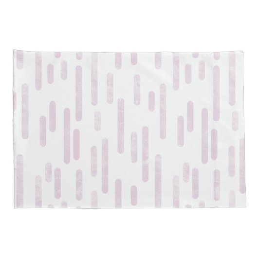 Inky Roundlines Pattern | Stoffig Roze en Wit Kussensloop (Achterkant-Rechts)